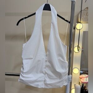 ZARA White Halter Top – New
